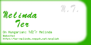 melinda ter business card